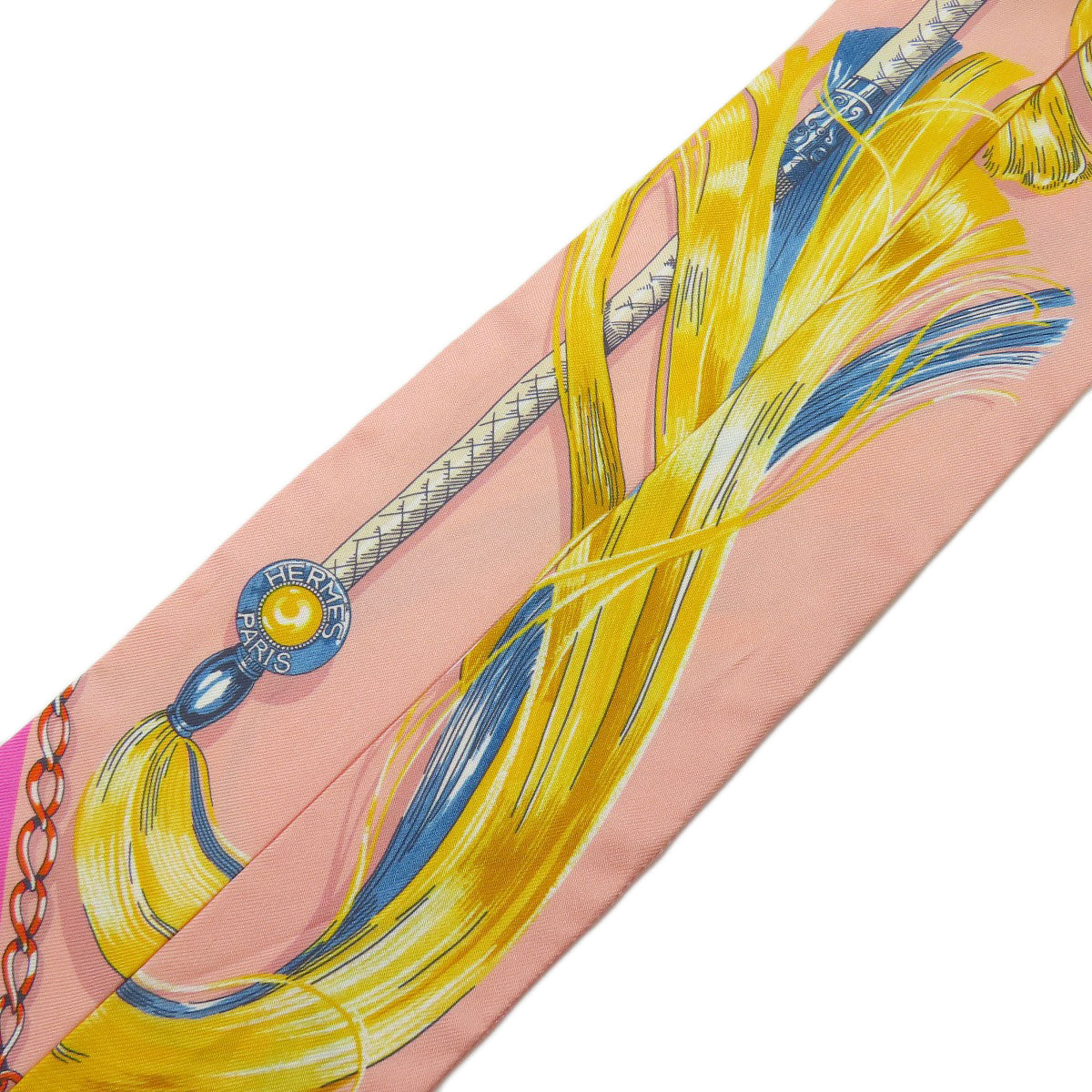 HERMES scarf silk pink Twilly Women Used