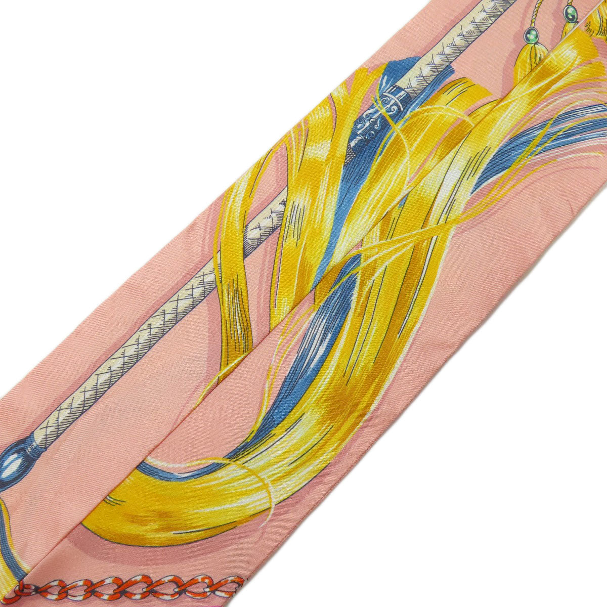 HERMES scarf silk pink Twilly Women Used