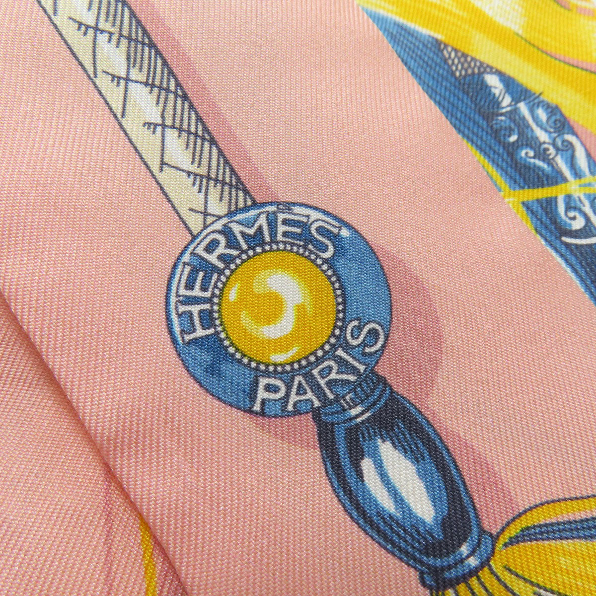 HERMES scarf silk pink Twilly Women Used
