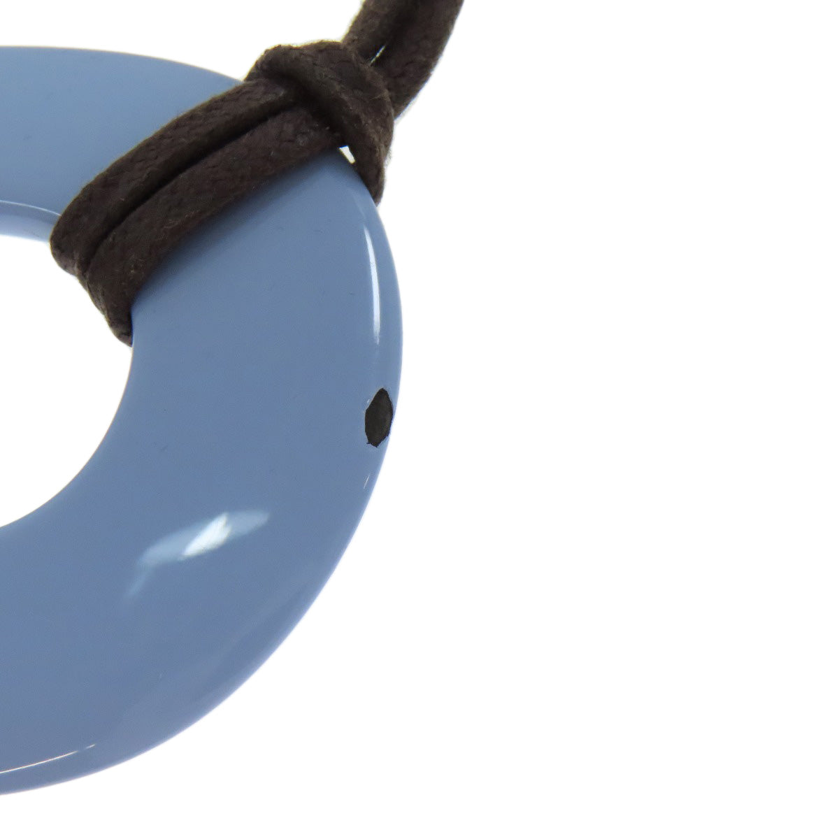 HERMES Necklace Buffalo horn white Kara Women Used