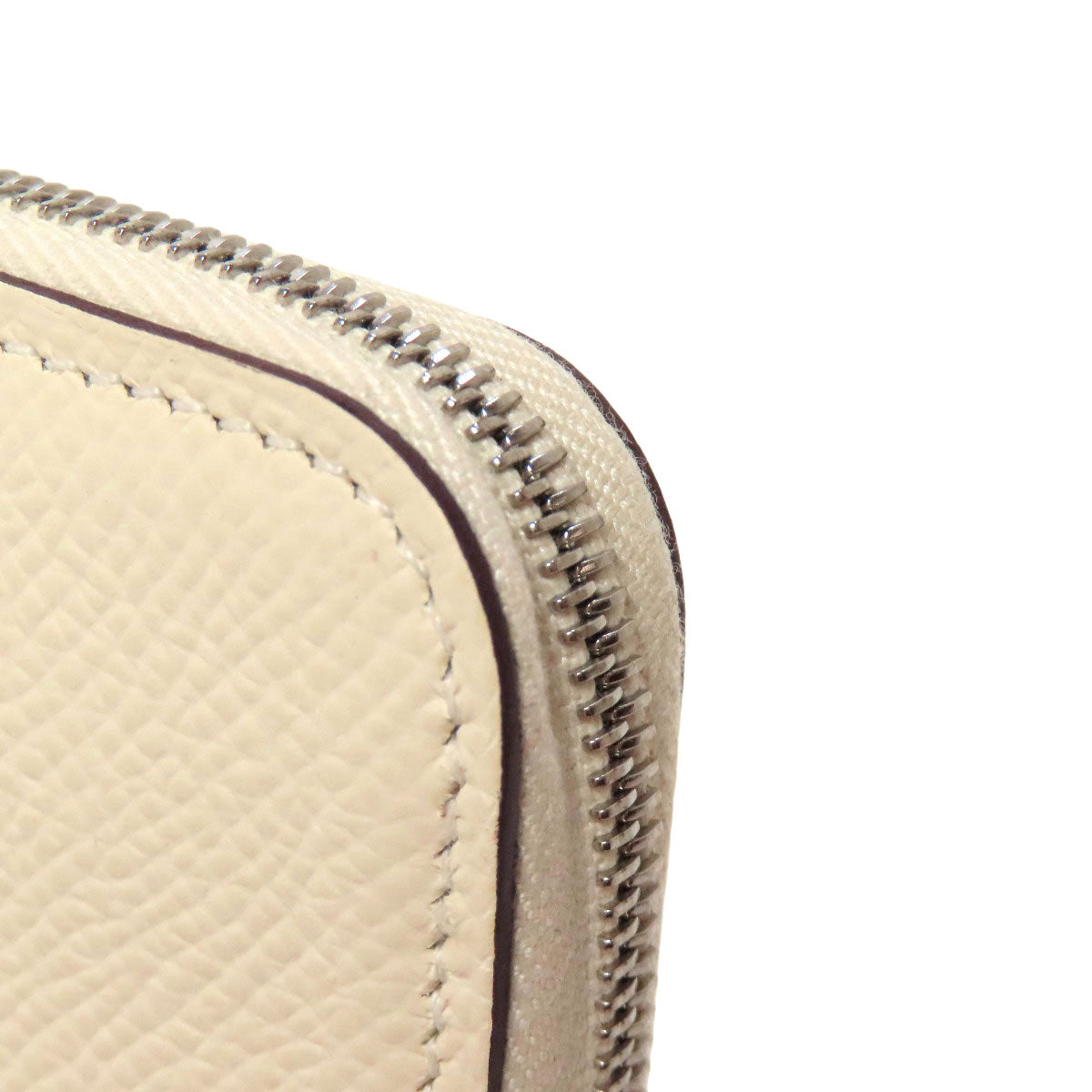 HERMES Long Wallet Purse Epsom white Azap Silkin Long Nata