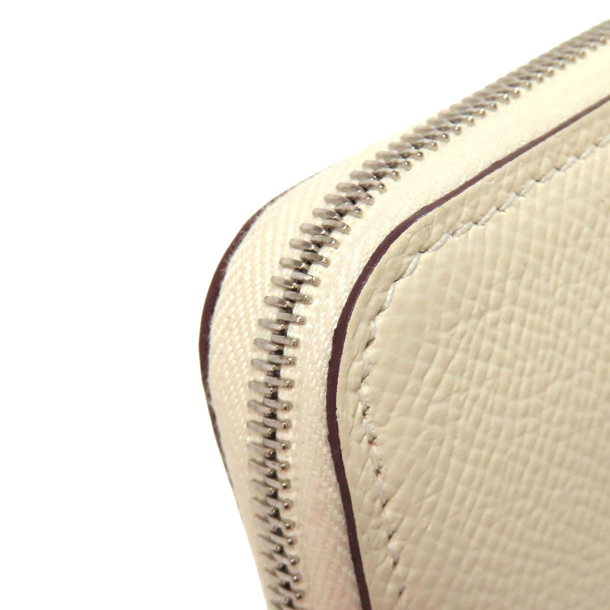 HERMES Long Wallet Purse Epsom white Azap Silkin Long Nata