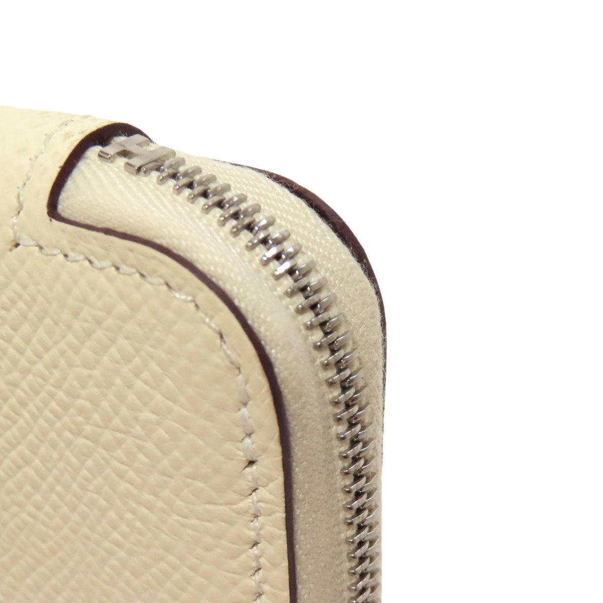 HERMES Long Wallet Purse Epsom white Azap Silkin Long Nata