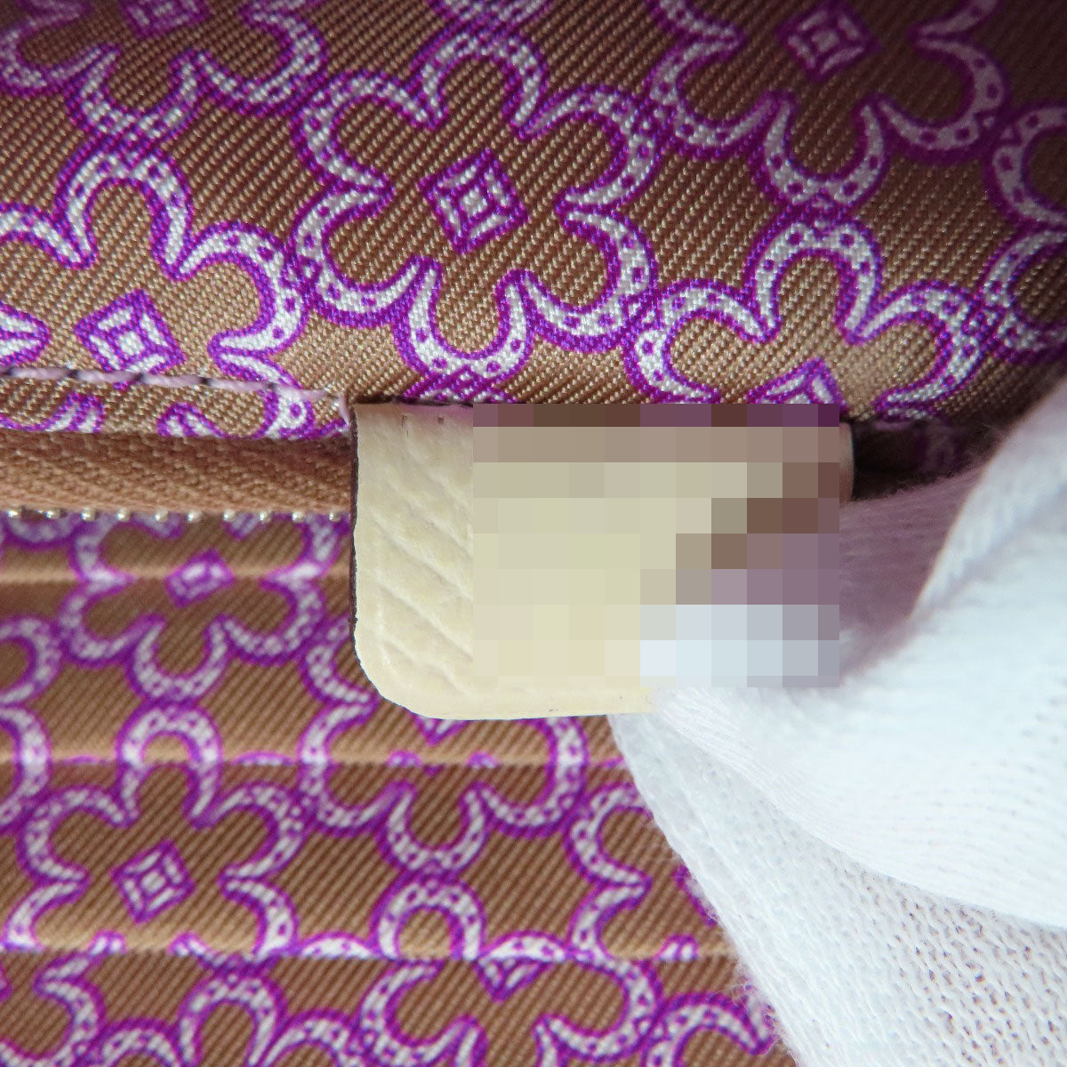 HERMES Long Wallet Purse Epsom white Azap Silkin Long Nata