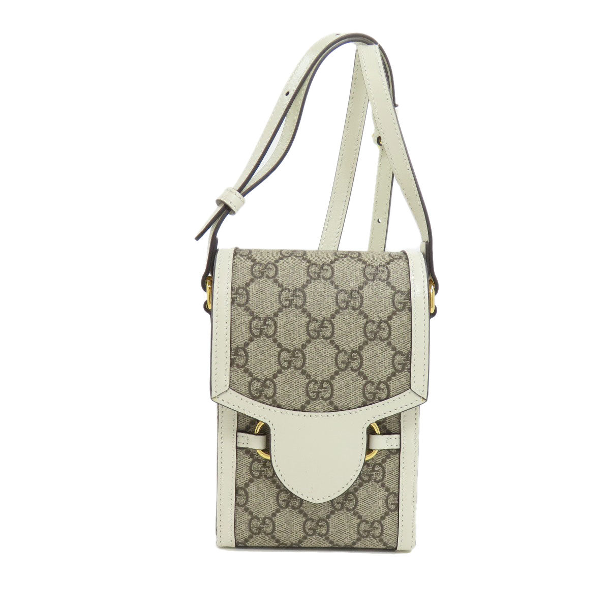GUCCI Shoulder Bag 625615 PVC Brown Horsebit 1955 mini bag Women Used