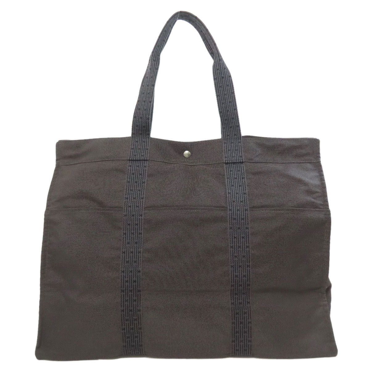 HERMES Tote Bag canvas gray Her LineTGM Women Used