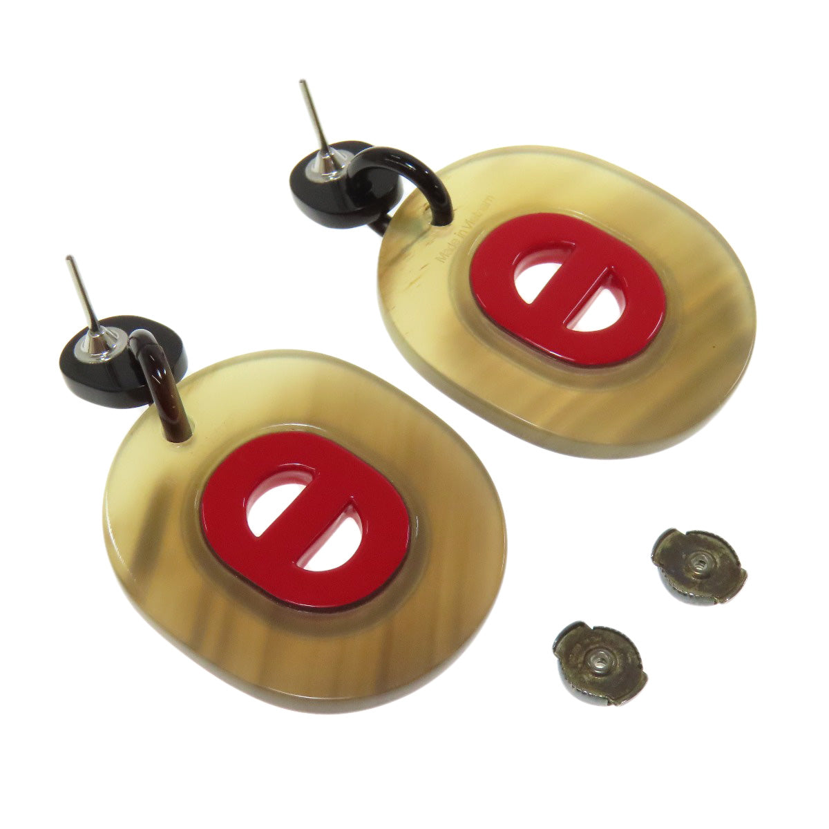 HERMES Pierce Buffalo horn Brown Fidelio Village PM Women Used