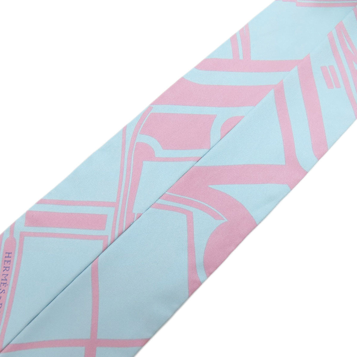 HERMES scarf silk pink Twilly