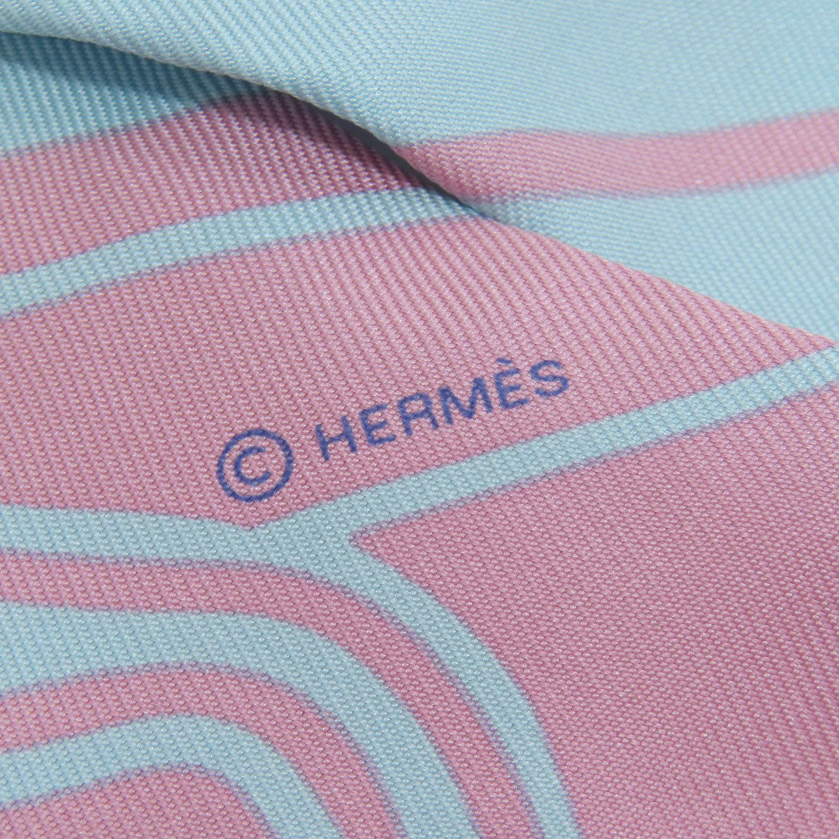 HERMES scarf silk pink Twilly