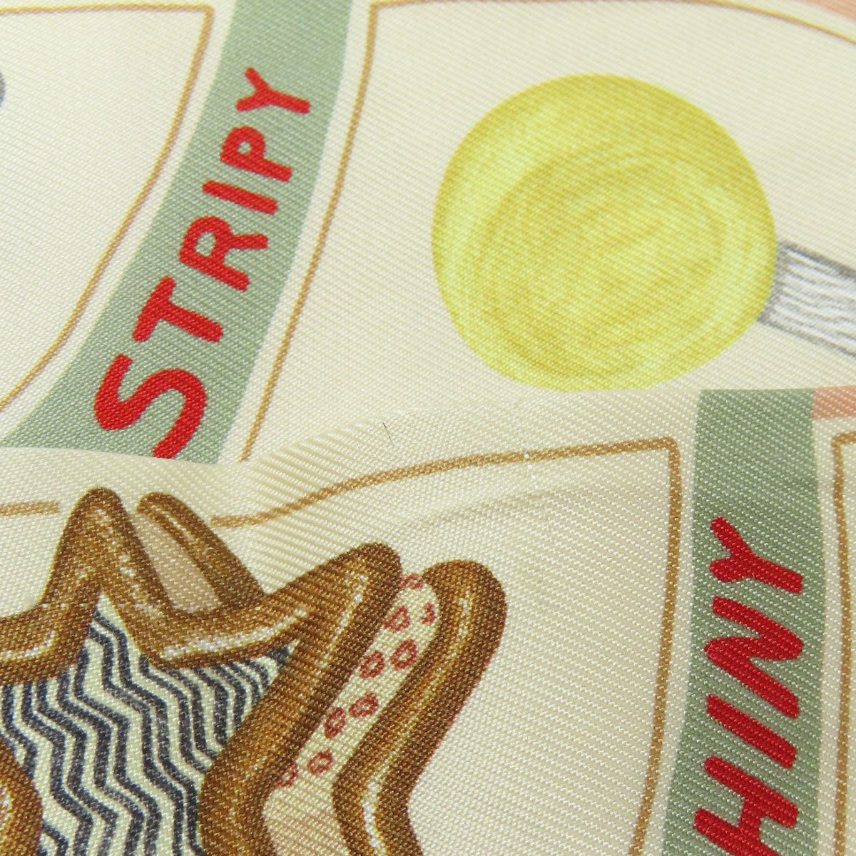 HERMES scarf silk Brown Twilly Women Used