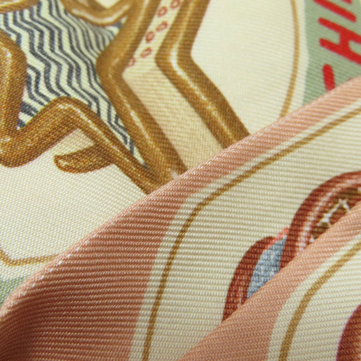 HERMES scarf silk Brown Twilly Women Used