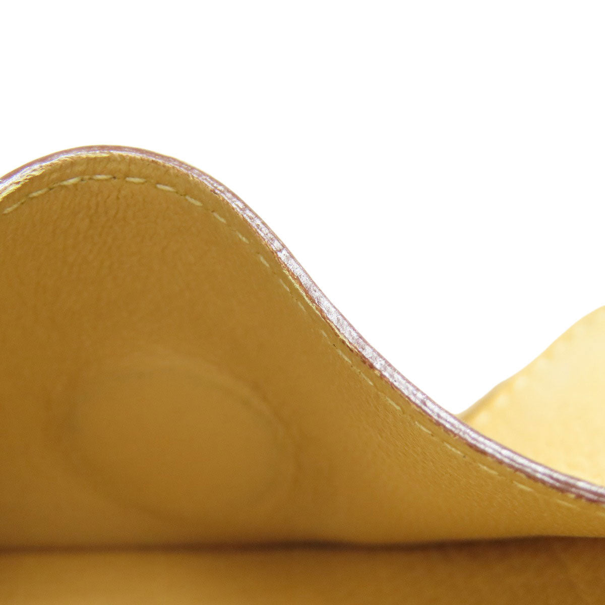 HERMES Coin case Taurillon Clemence beige Dogon Gold Metal