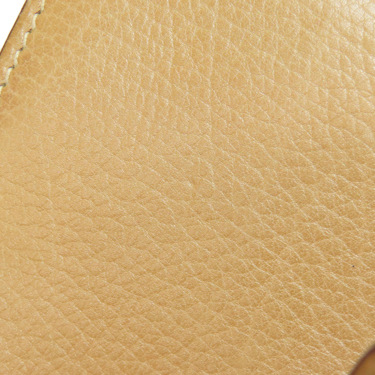 HERMES Coin case Taurillon Clemence beige Dogon Gold Metal