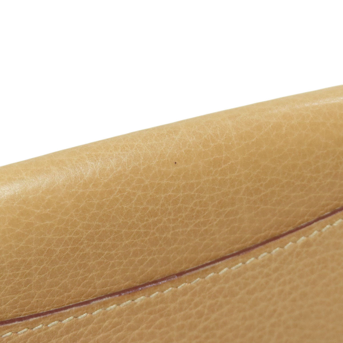 HERMES Coin case Taurillon Clemence beige Dogon Gold Metal