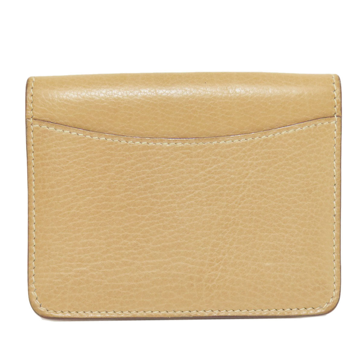 HERMES Coin case Taurillon Clemence beige Dogon Gold Metal