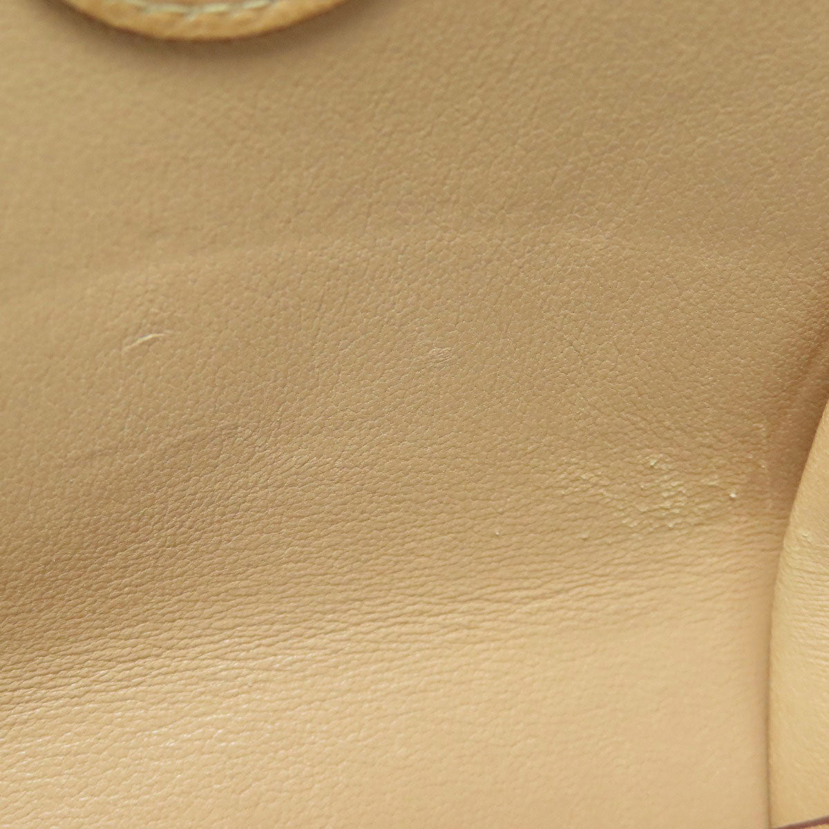 HERMES Coin case Taurillon Clemence beige Dogon Gold Metal