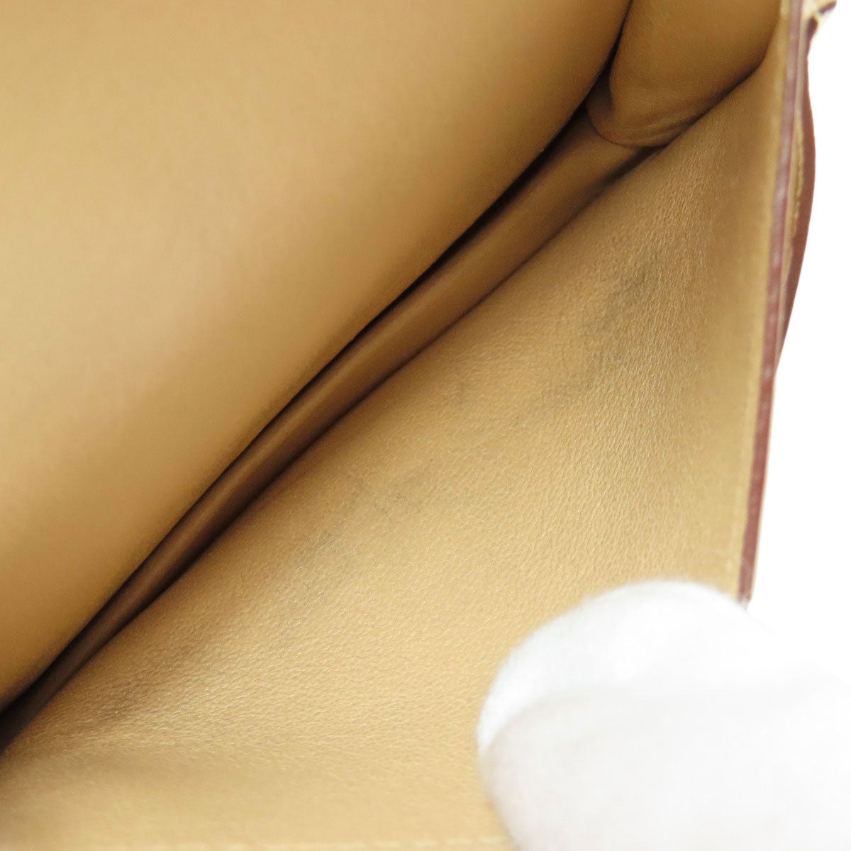 HERMES Coin case Taurillon Clemence beige Dogon Gold Metal