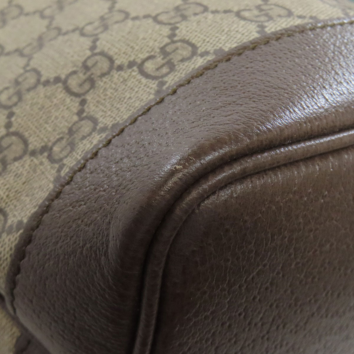 GUCCI Tote Bag 726762 PVC Brown GG Supreme Shelly Line