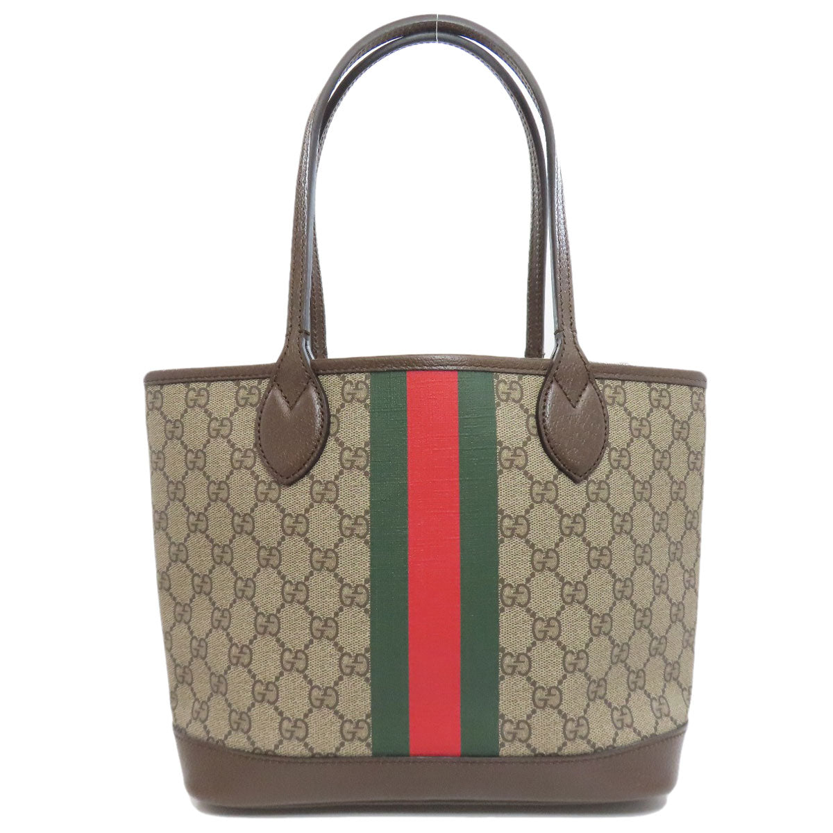 GUCCI Tote Bag 726762 PVC Brown GG Supreme Shelly Line