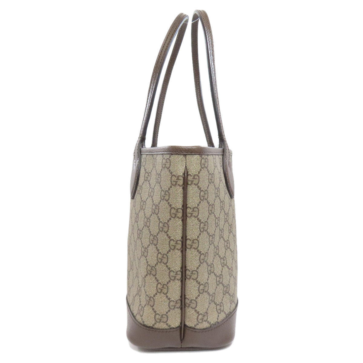 GUCCI Tote Bag 726762 PVC Brown GG Supreme Shelly Line