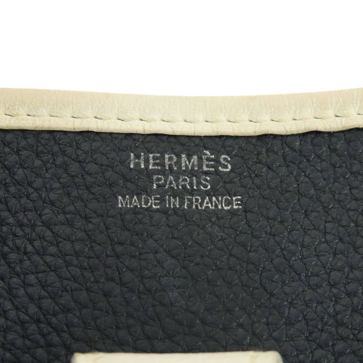 HERMES Shoulder Bag Taurillon Clemence black Evelyn PM SilverMetal