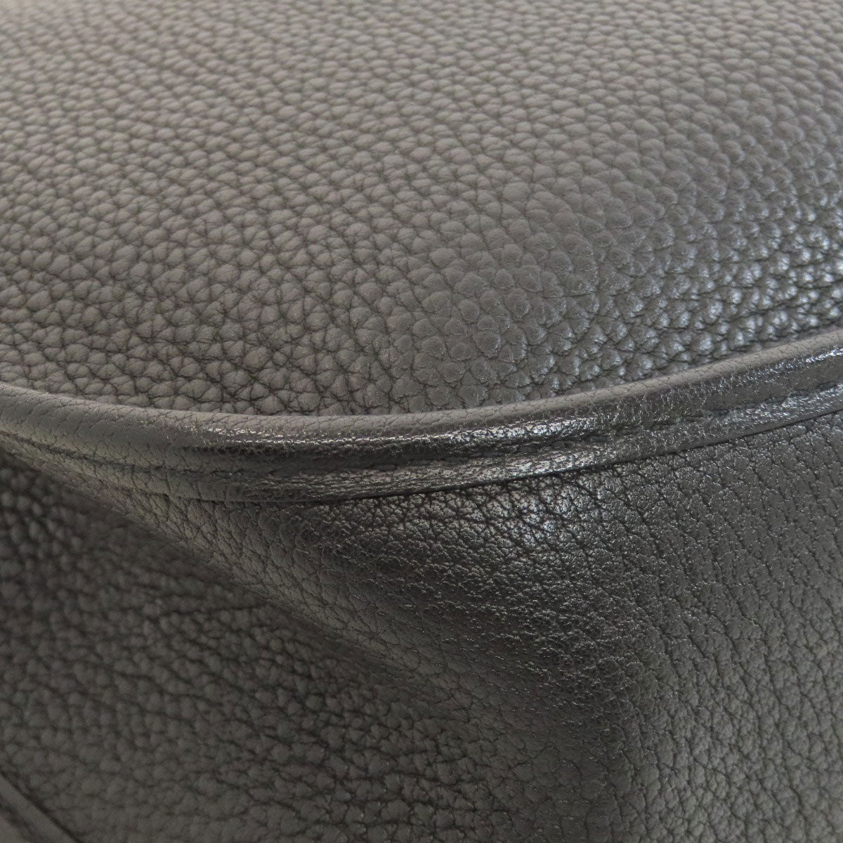 HERMES Shoulder Bag Togo black Evelyn 1 GM Gold Metal Women Used