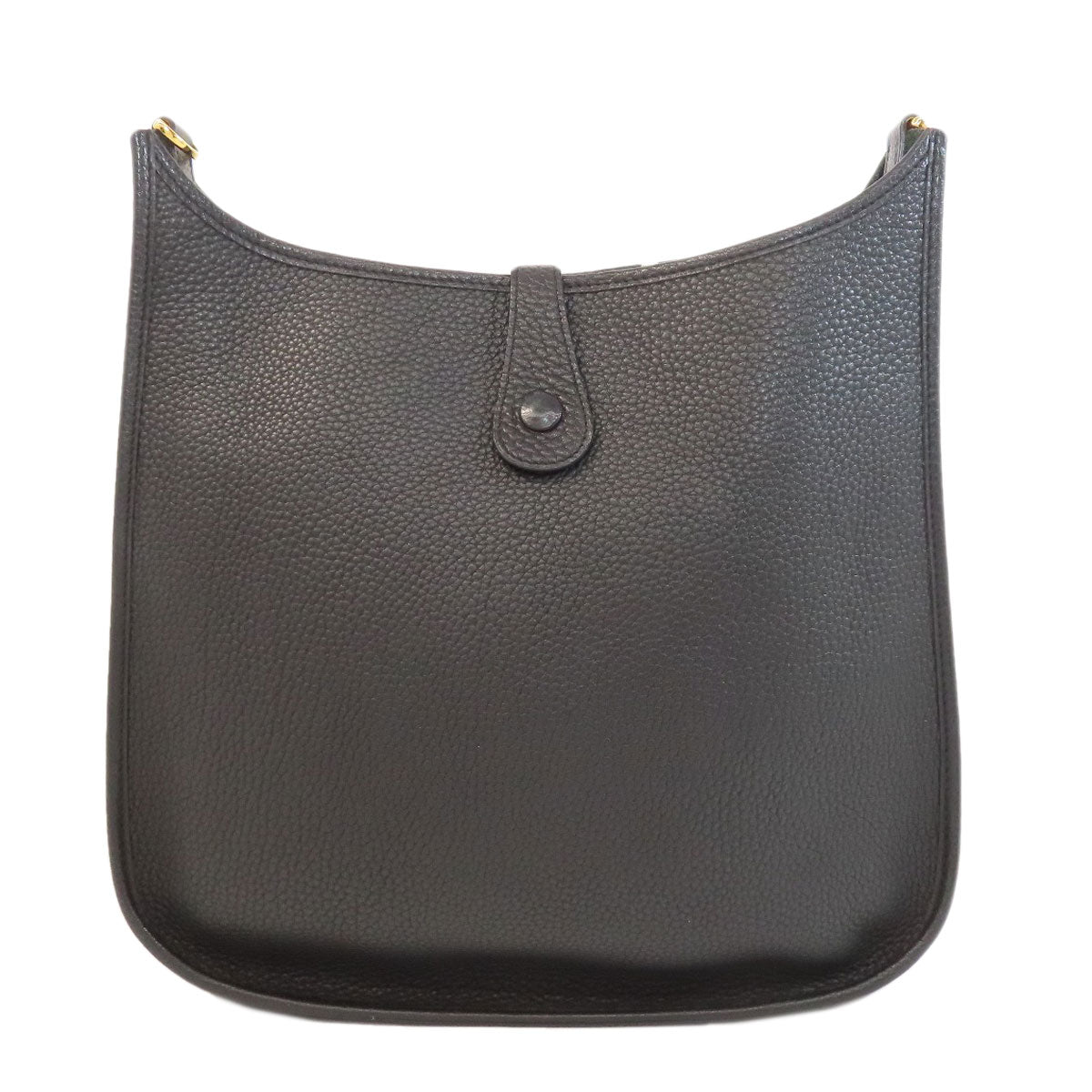 HERMES Shoulder Bag Togo black Evelyn 1 GM Gold Metal Women Used