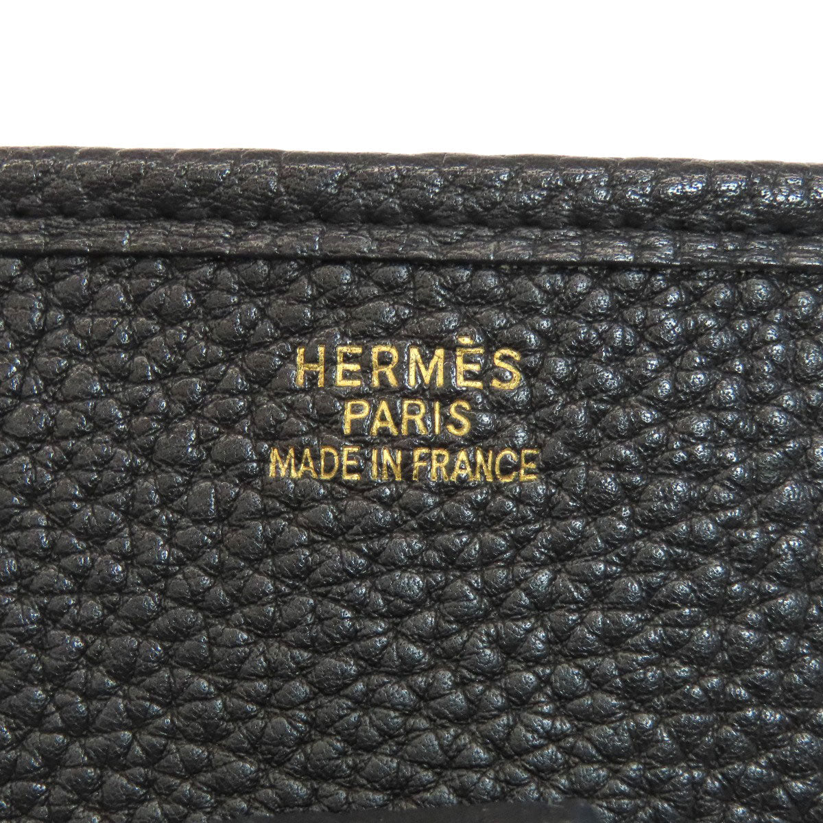 HERMES Shoulder Bag Togo black Evelyn 1 GM Gold Metal Women Used