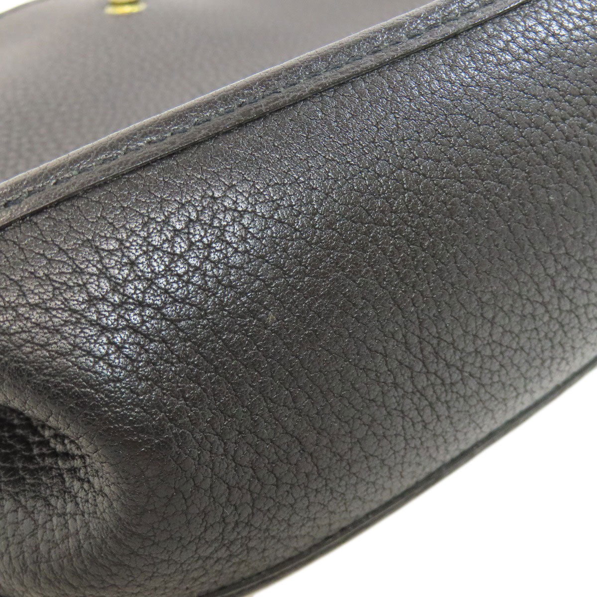 HERMES Shoulder Bag Togo black Evelyn 1 GM Gold Metal Women Used
