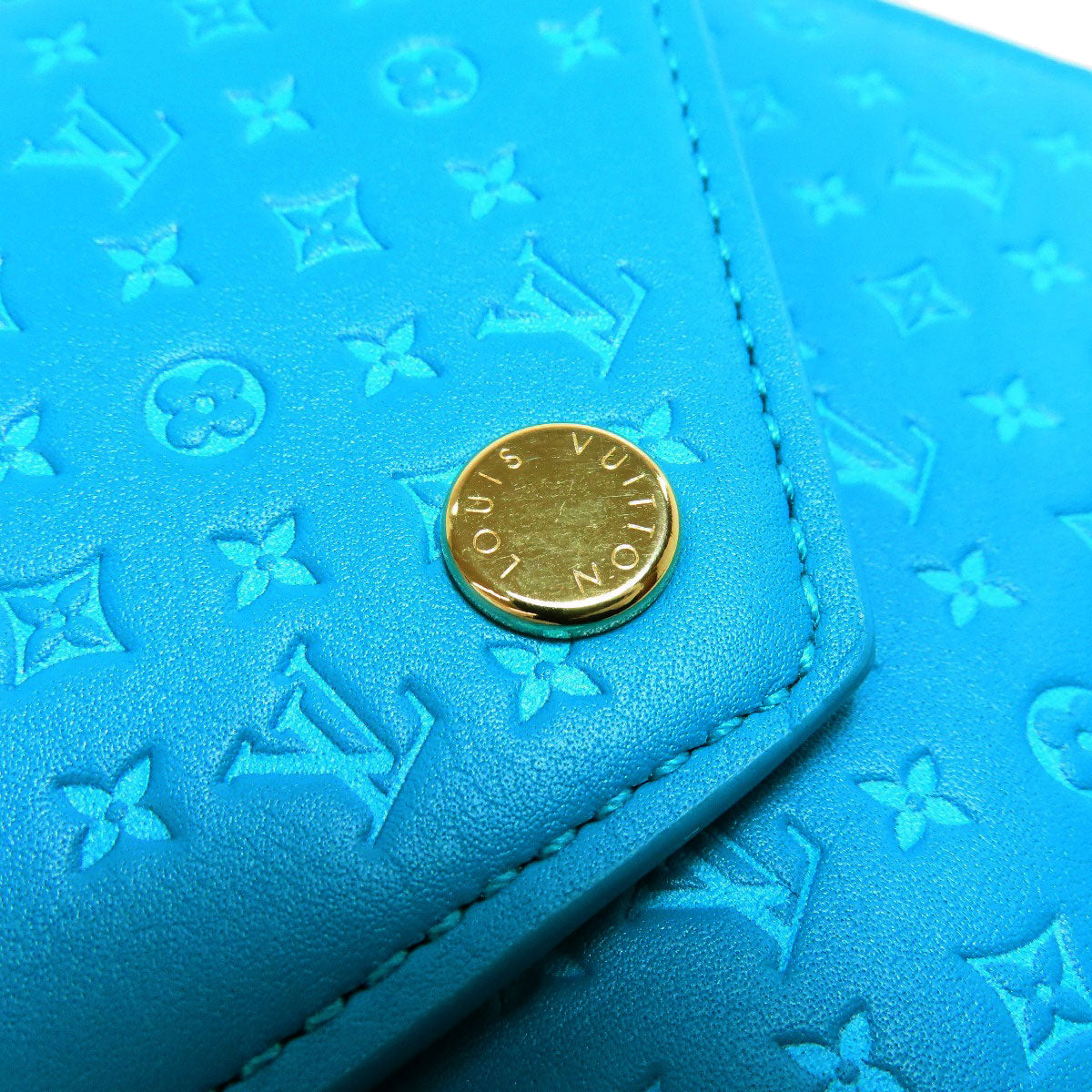 LOUIS VUITTON Bifold Wallet M82314 leather blue