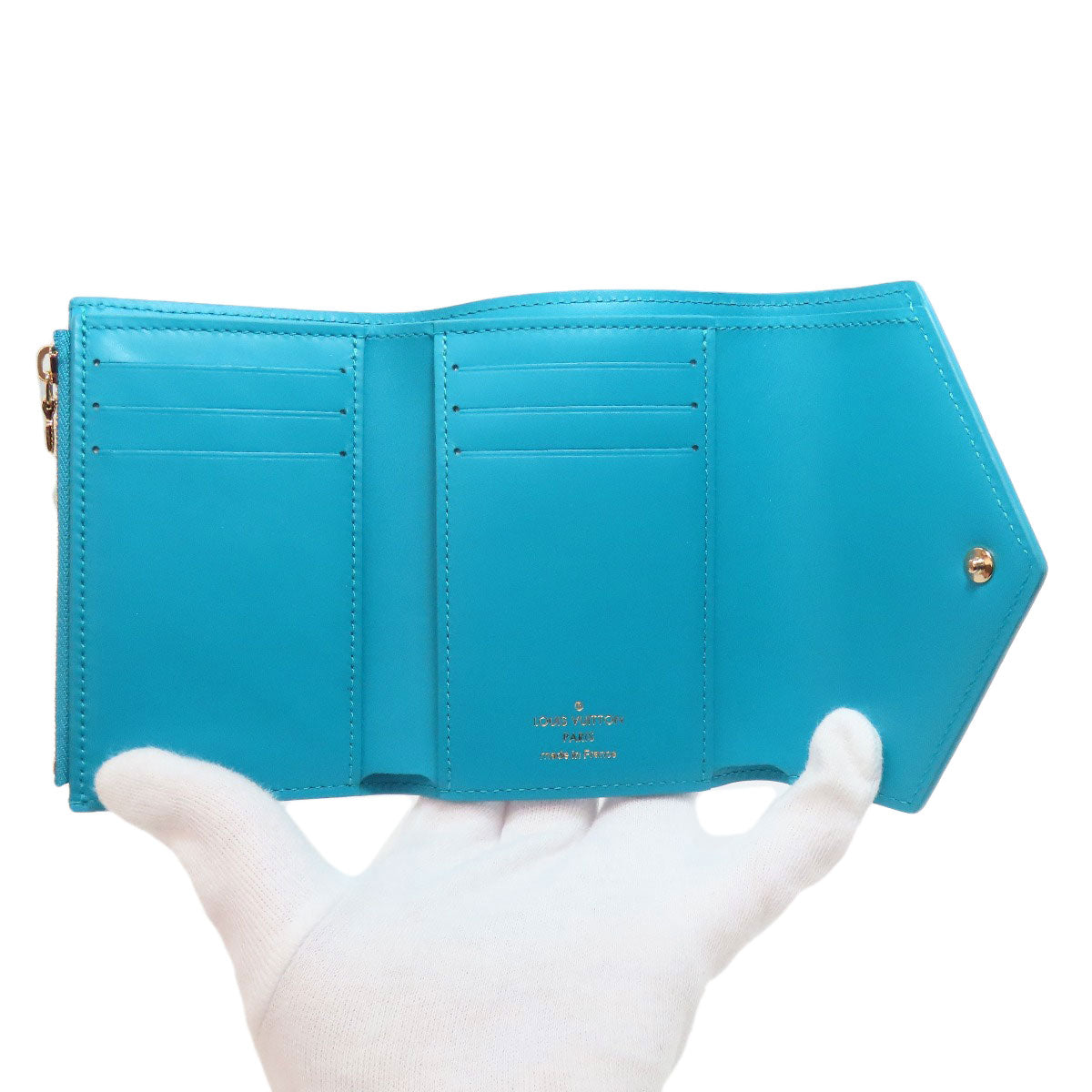 LOUIS VUITTON Bifold Wallet M82314 leather blue