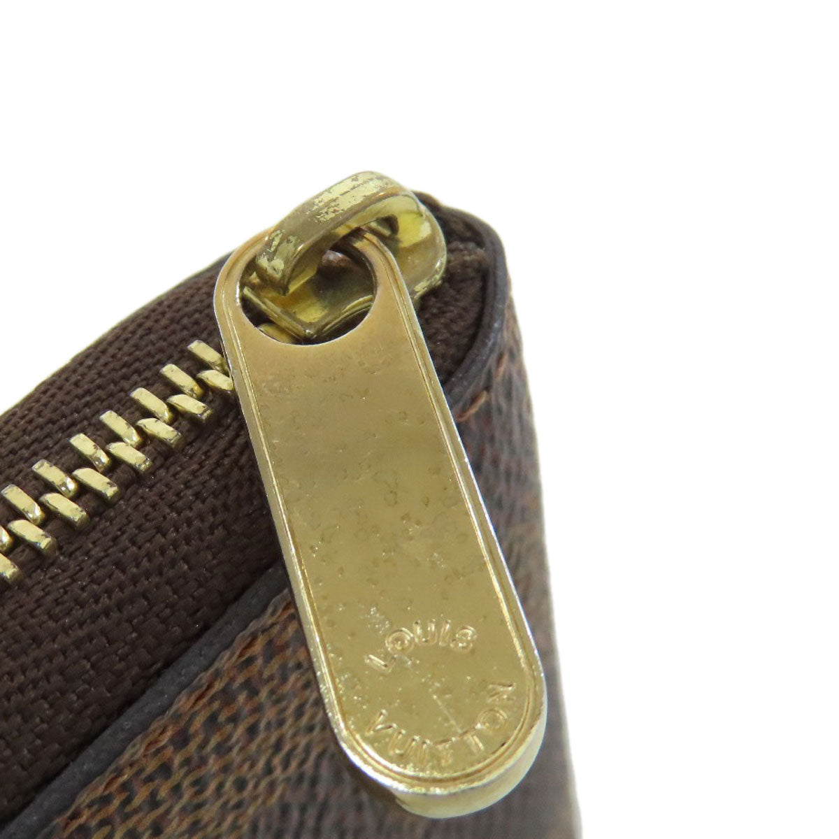 LOUIS VUITTON Coin case N63070 Damier canvas Brown Zippy coin purse