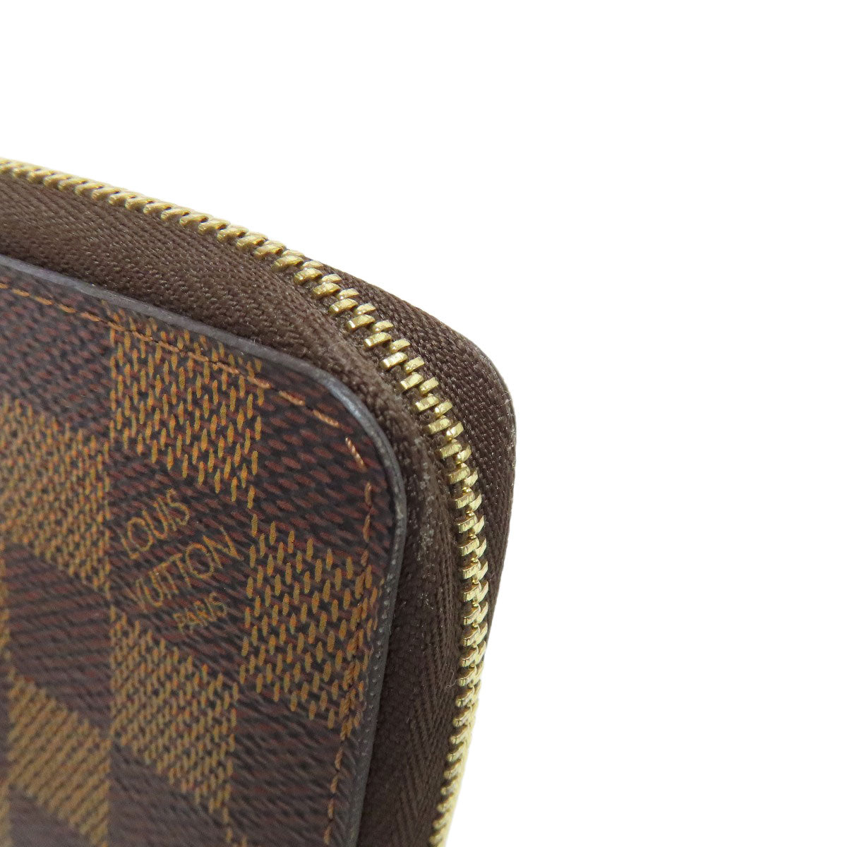 LOUIS VUITTON Coin case N63070 Damier canvas Brown Zippy coin purse
