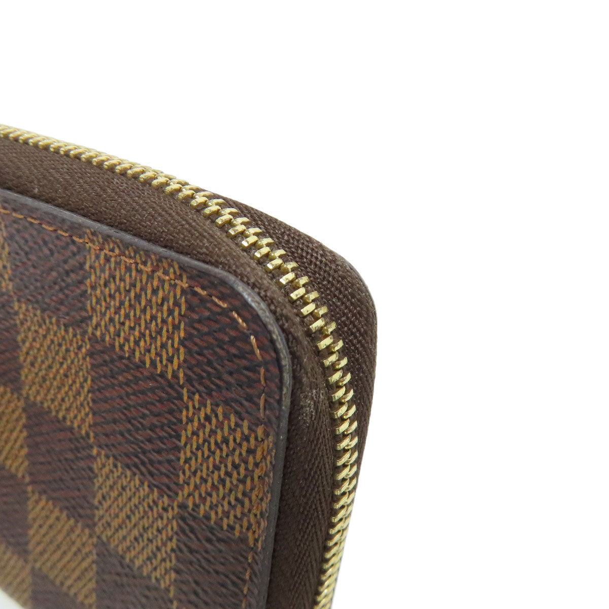 LOUIS VUITTON Coin case N63070 Damier canvas Brown Zippy coin purse