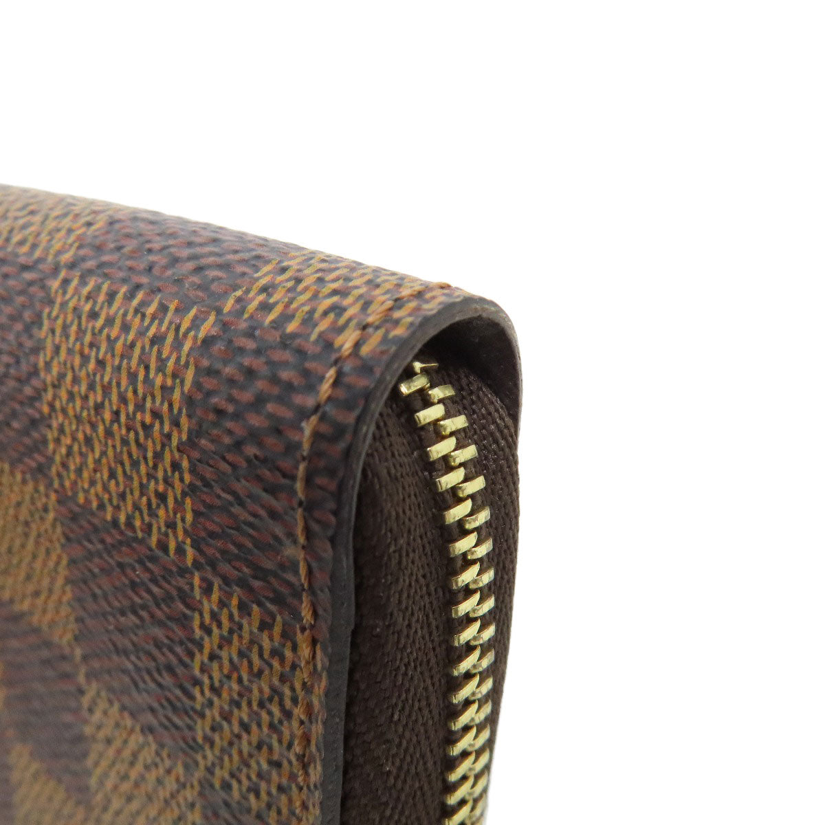 LOUIS VUITTON Coin case N63070 Damier canvas Brown Zippy coin purse
