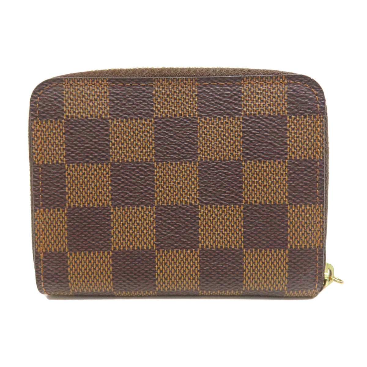 LOUIS VUITTON Coin case N63070 Damier canvas Brown Zippy coin purse