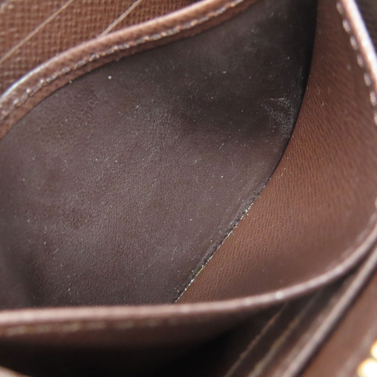 LOUIS VUITTON Coin case N63070 Damier canvas Brown Zippy coin purse