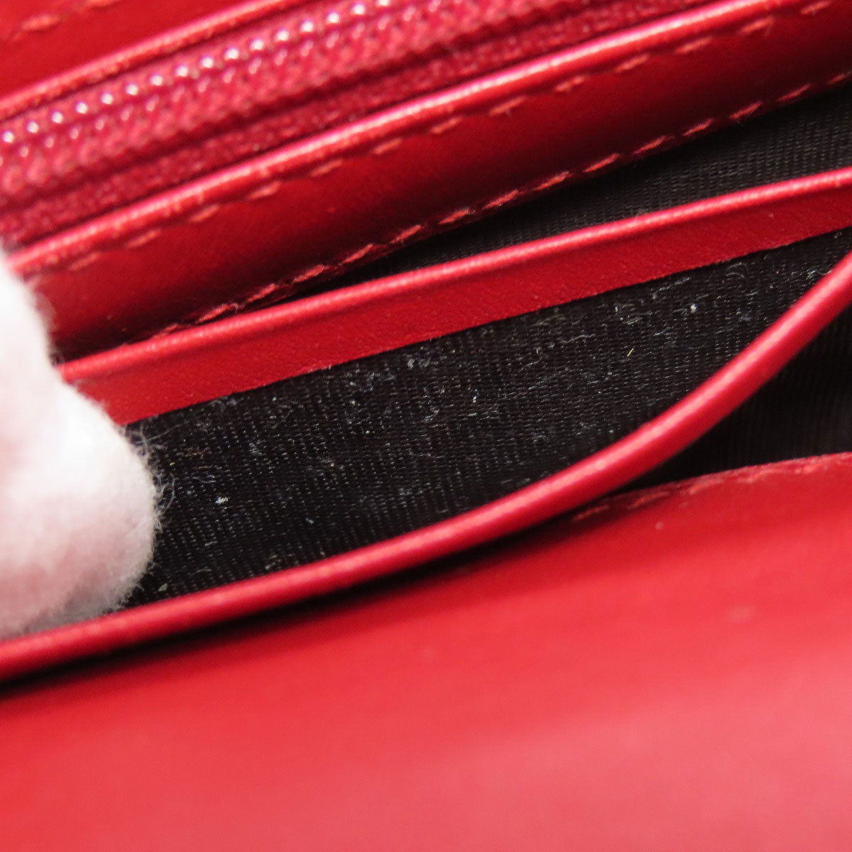 GUCCI Long Wallet Purse 476084 leather Red Sylvie Continental Women Used