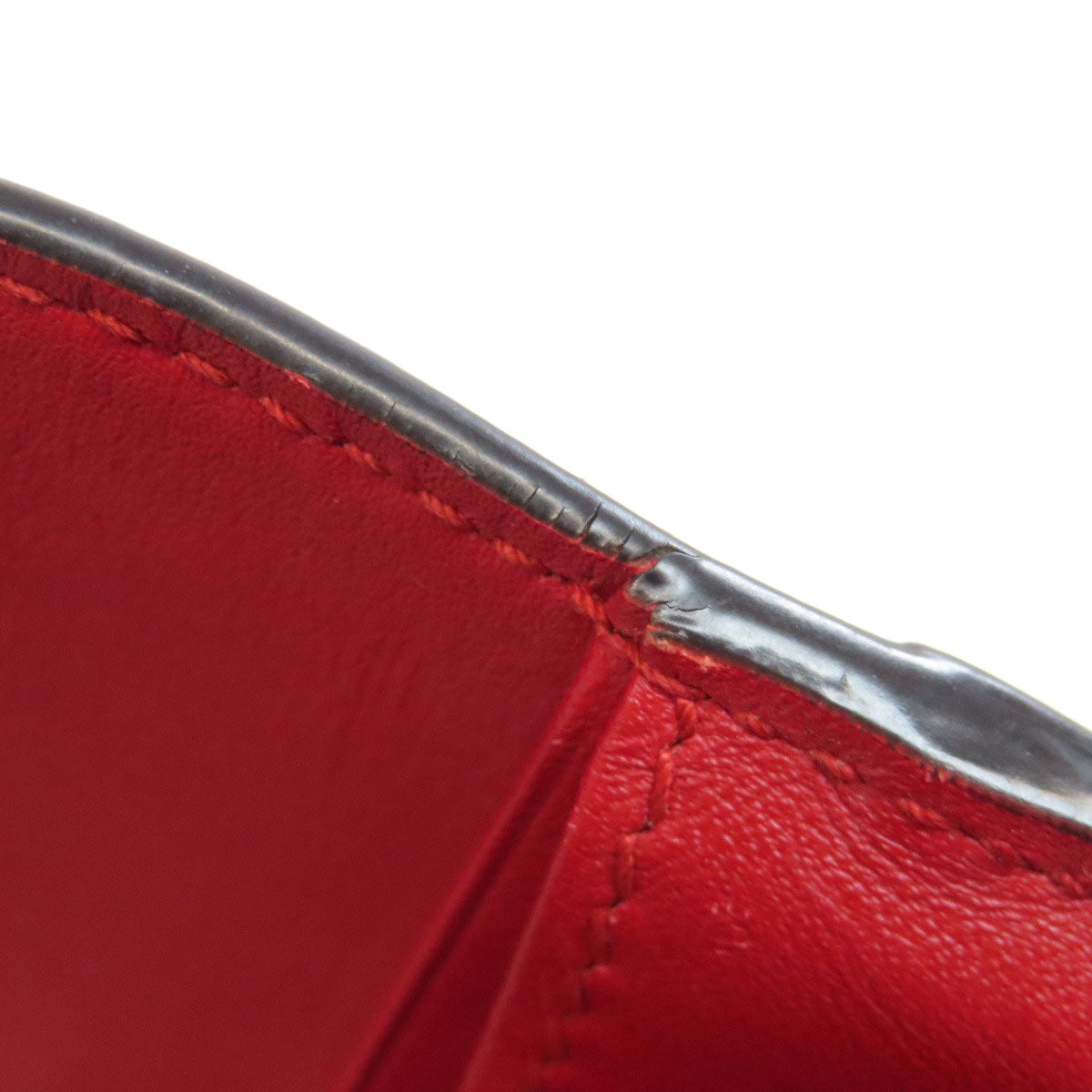 GUCCI Long Wallet Purse 476084 leather Red Sylvie Continental Women Used