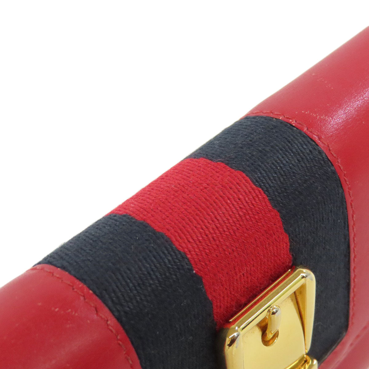 GUCCI Long Wallet Purse 476084 leather Red Sylvie Continental Women Used