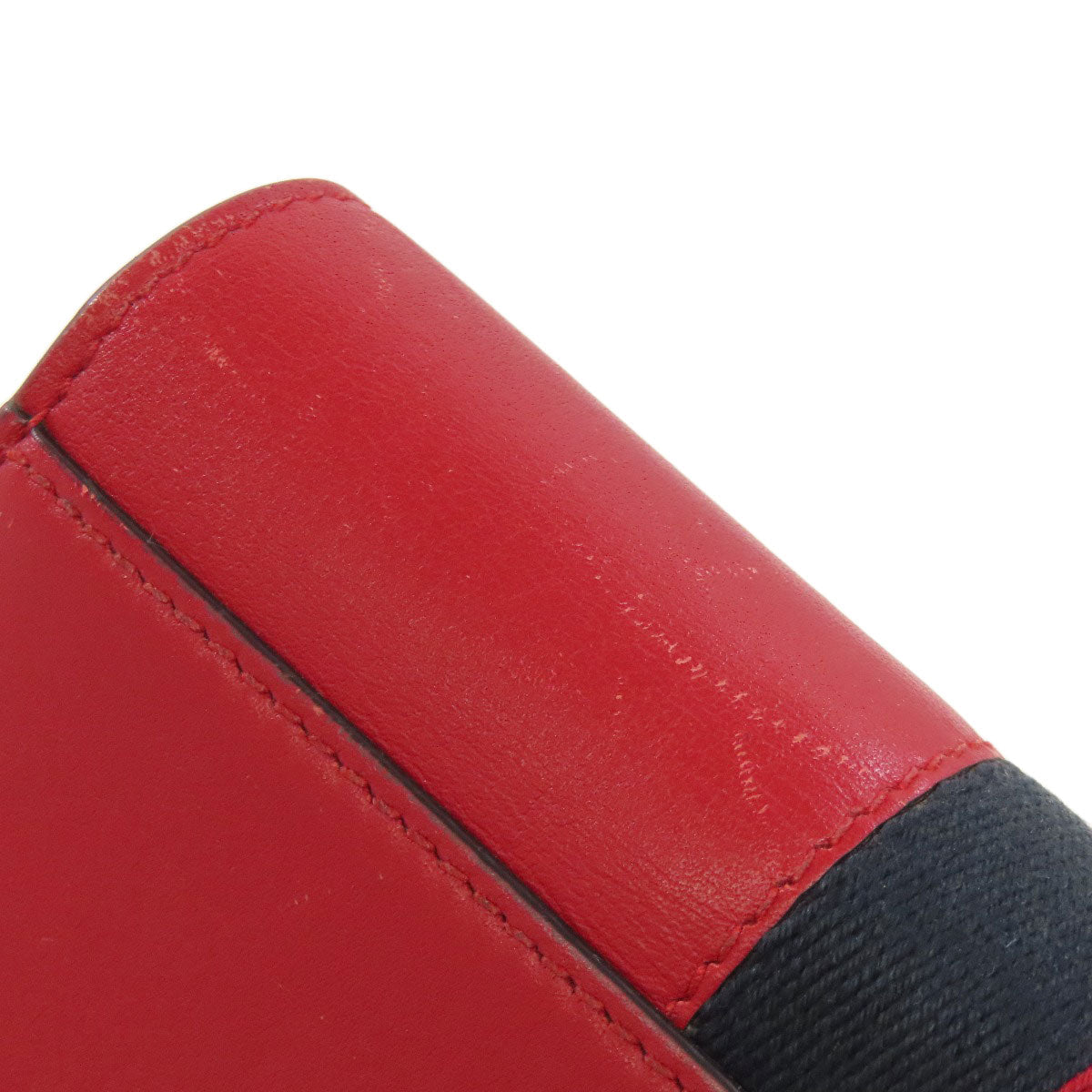 GUCCI Long Wallet Purse 476084 leather Red Sylvie Continental Women Used
