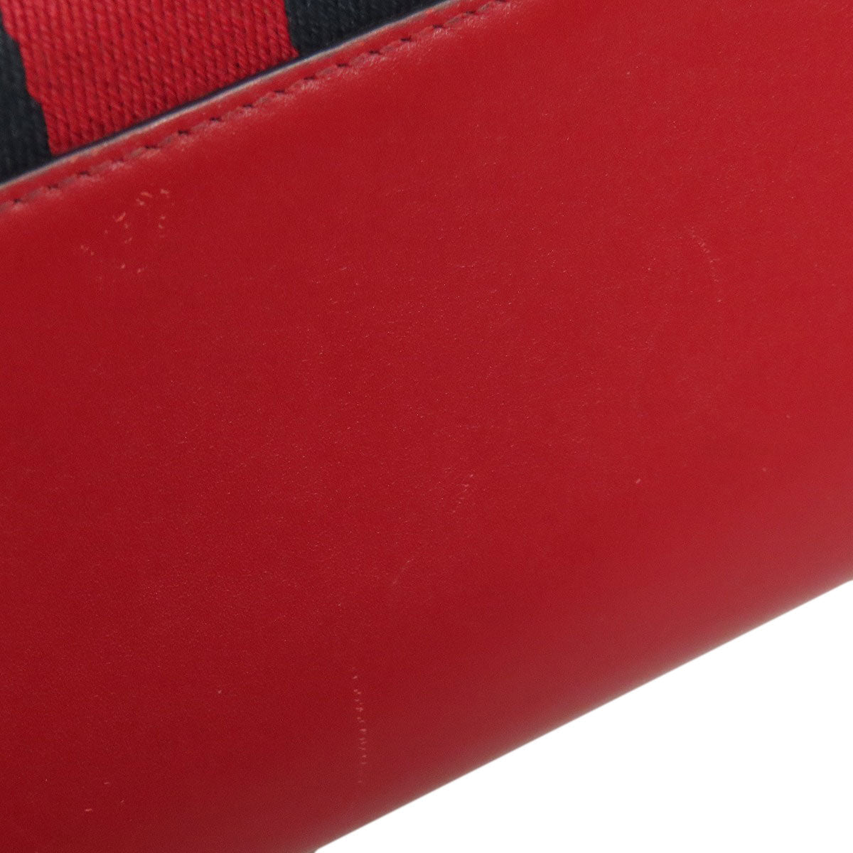 GUCCI Long Wallet Purse 476084 leather Red Sylvie Continental Women Used