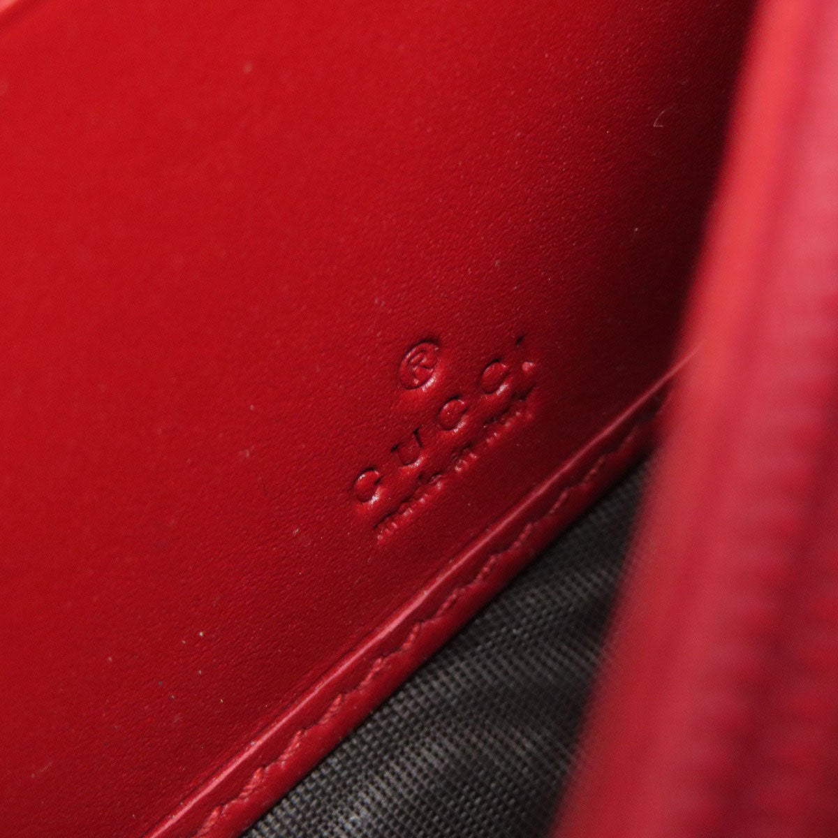 GUCCI Long Wallet Purse 476084 leather Red Sylvie Continental Women Used