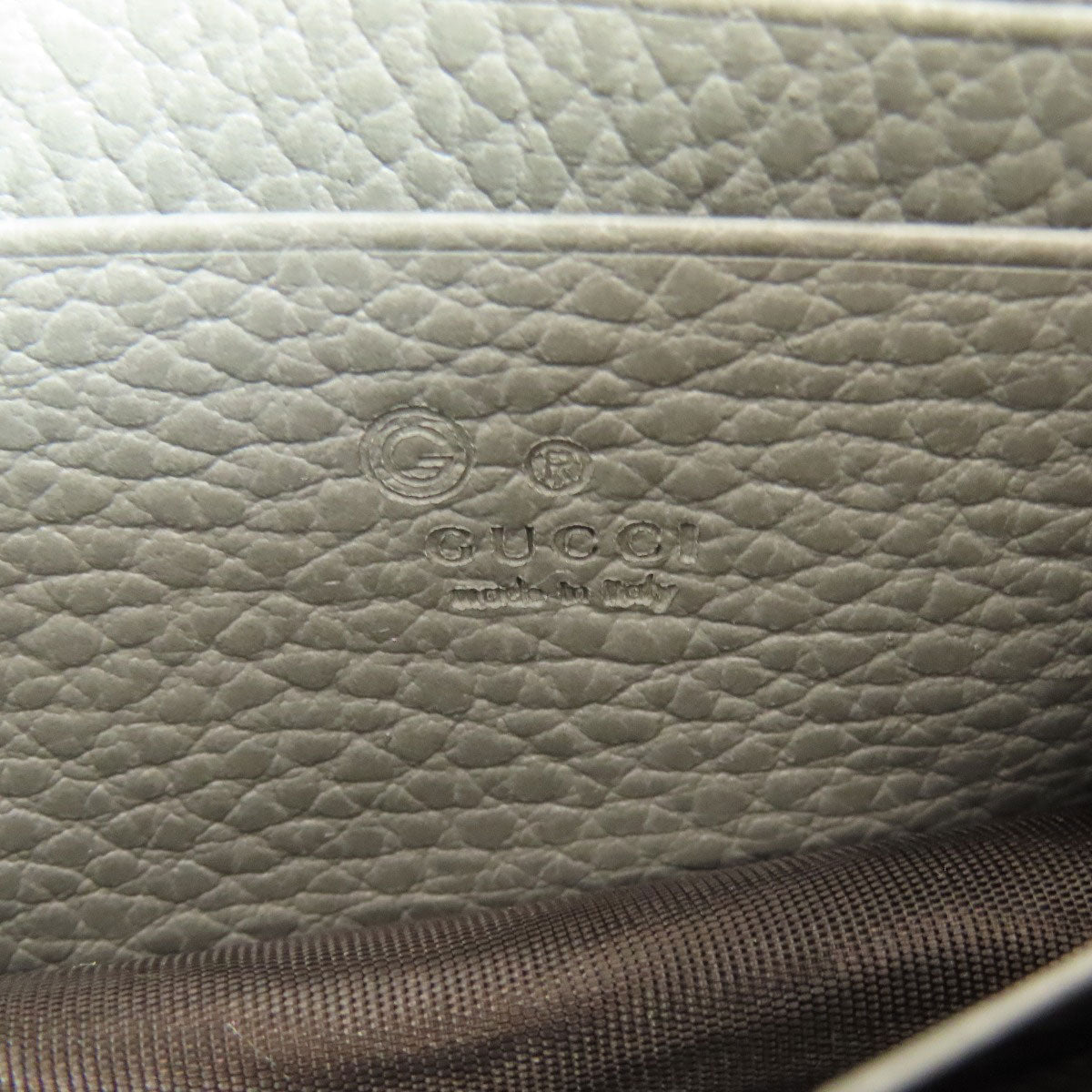 GUCCI Long Wallet Purse 510314 leather gray Outlet Chain Wallet Interlocking G Women Used