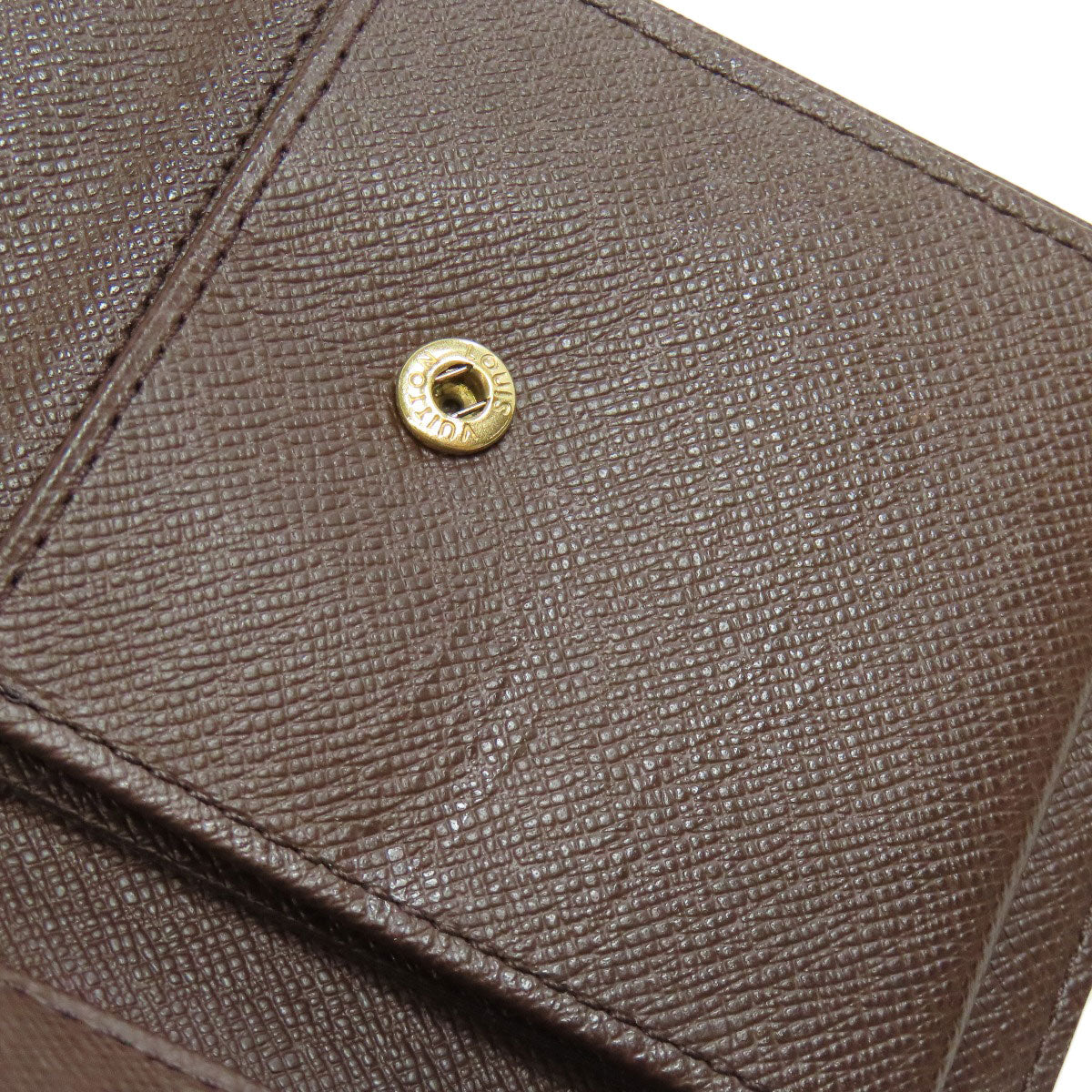 LOUIS VUITTON Bifold Wallet N61675 Damier canvas Brown Portefeuille�EMarco mens Used