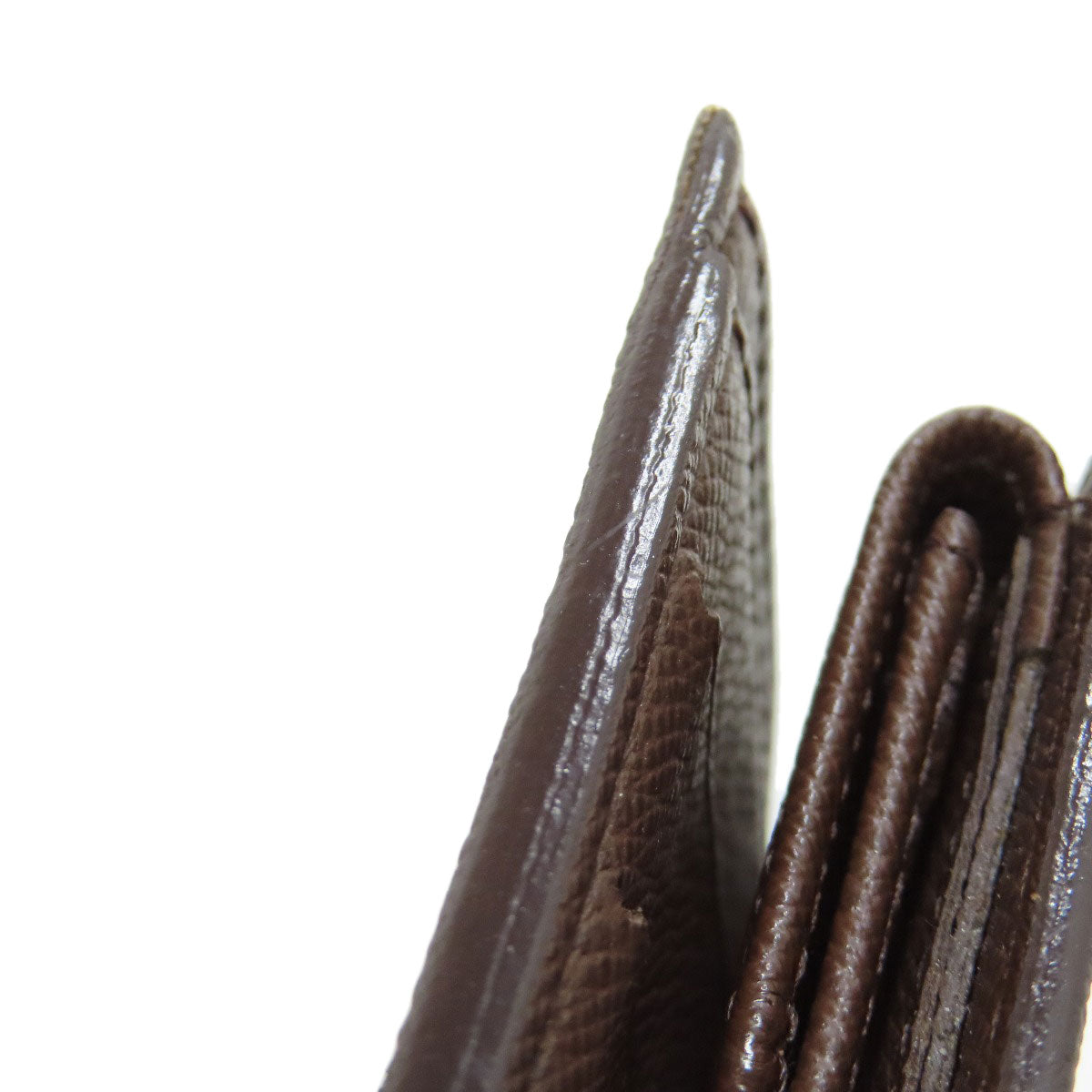 LOUIS VUITTON Bifold Wallet N61675 Damier canvas Brown Portefeuille�EMarco mens Used