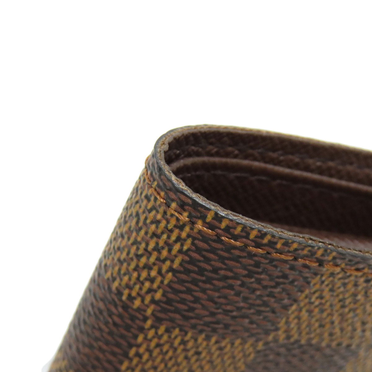 LOUIS VUITTON Bifold Wallet N61675 Damier canvas Brown Portefeuille�EMarco mens Used