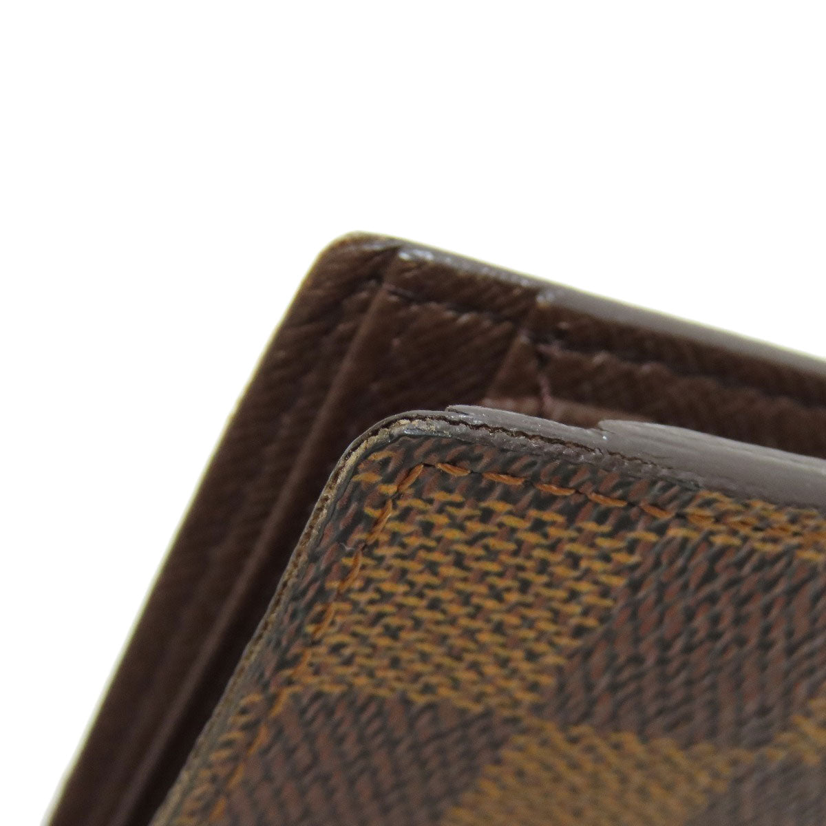 LOUIS VUITTON Bifold Wallet N61675 Damier canvas Brown Portefeuille�EMarco mens Used