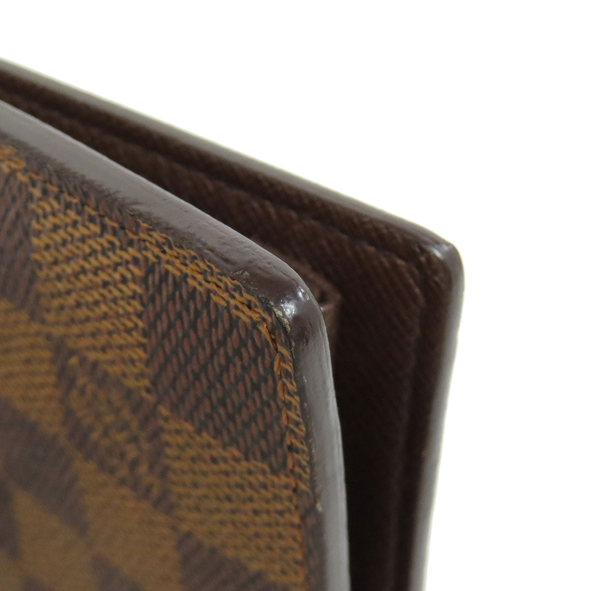 LOUIS VUITTON Bifold Wallet N61675 Damier canvas Brown Portefeuille�EMarco mens Used