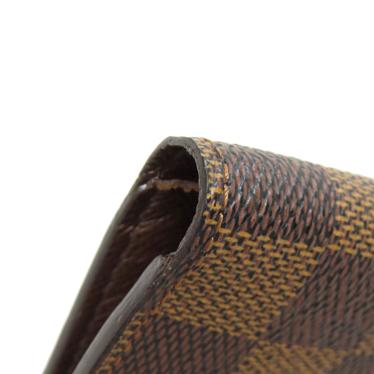 LOUIS VUITTON Bifold Wallet N61675 Damier canvas Brown Portefeuille�EMarco mens Used